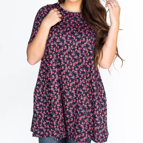 Agnes & Dora Tops - Swing Tunic Agnes & Dora navy floral